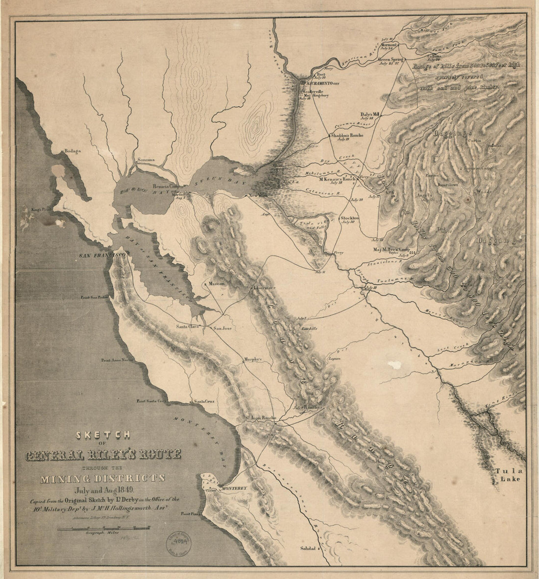 This old map of Sketch of General Riley&