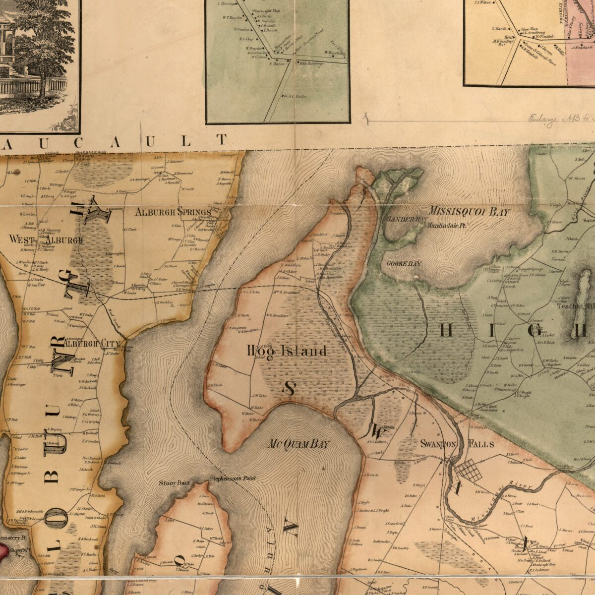 This old map of Map of the Counties of Franklin and Grand Isle, Vermont : from Actual Surveys from 1857 was created by Tilden & Co Baker, Henry Francis Walling in 1857