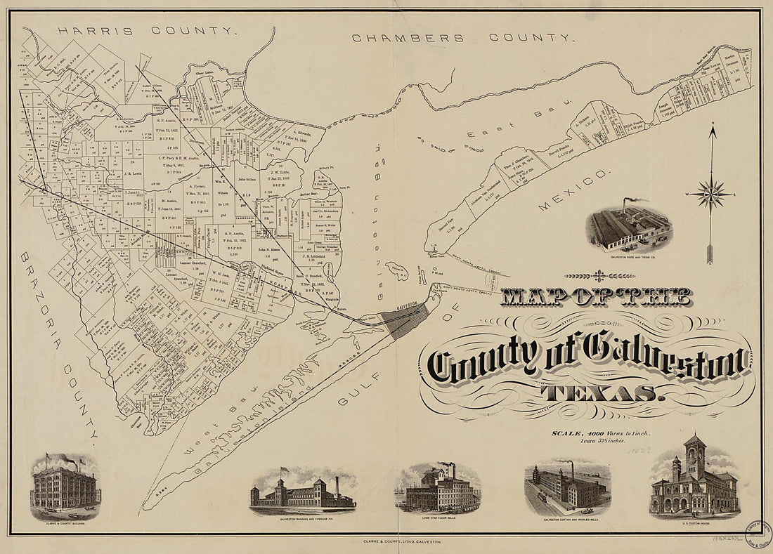 This old map of Map of the County of Galveston, Texas from 1902 was created by in 1902
