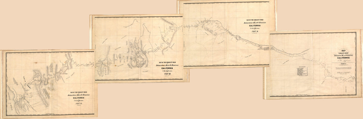 Map of the Emigrant Road from Independence Mo. to St. Francisco, California 1849 by Relic Map Company