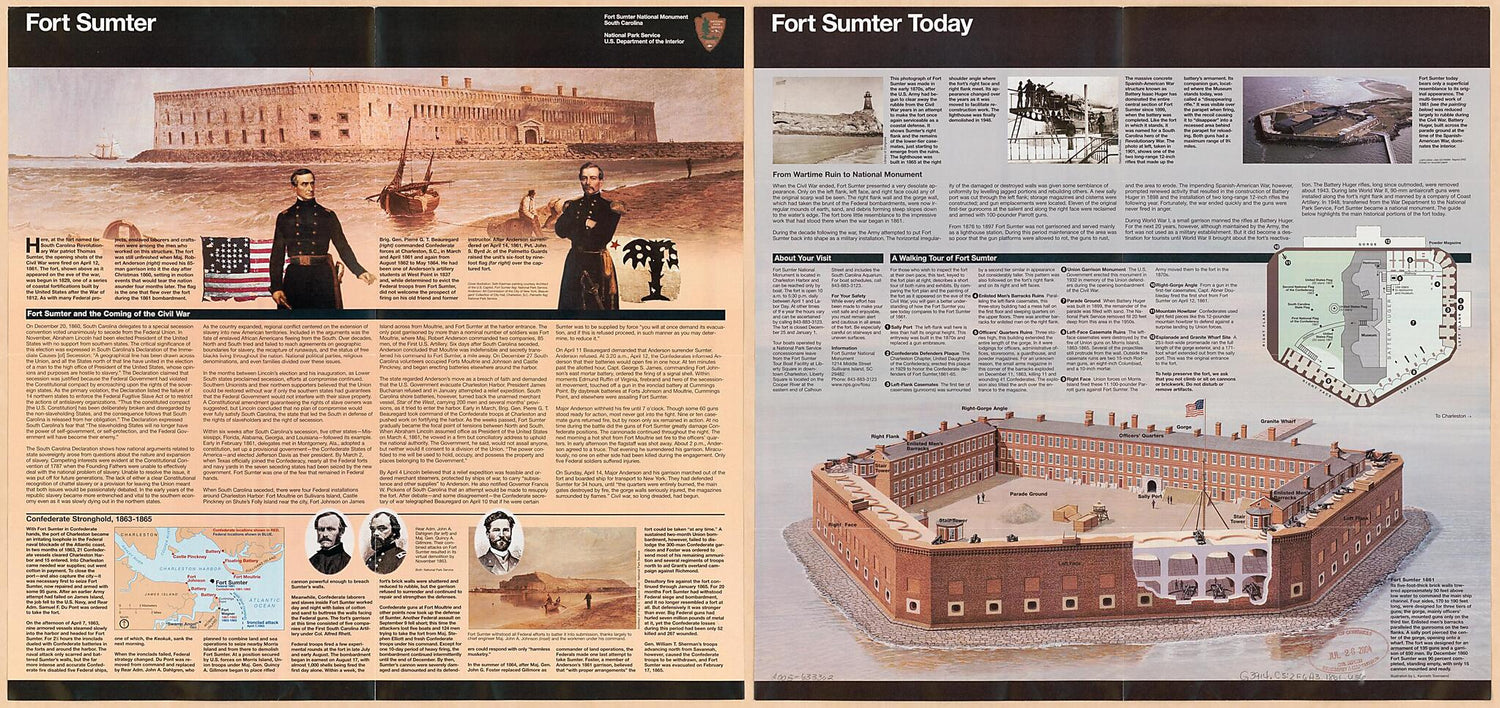This old map of Fort Sumter National Monument, South Carolina : National Park Service, Department of the Interior ; Illustration by L. Kenneth Townsend from 1861 was created by L. Kenneth Townsend,  United States. National Park Service in 1861