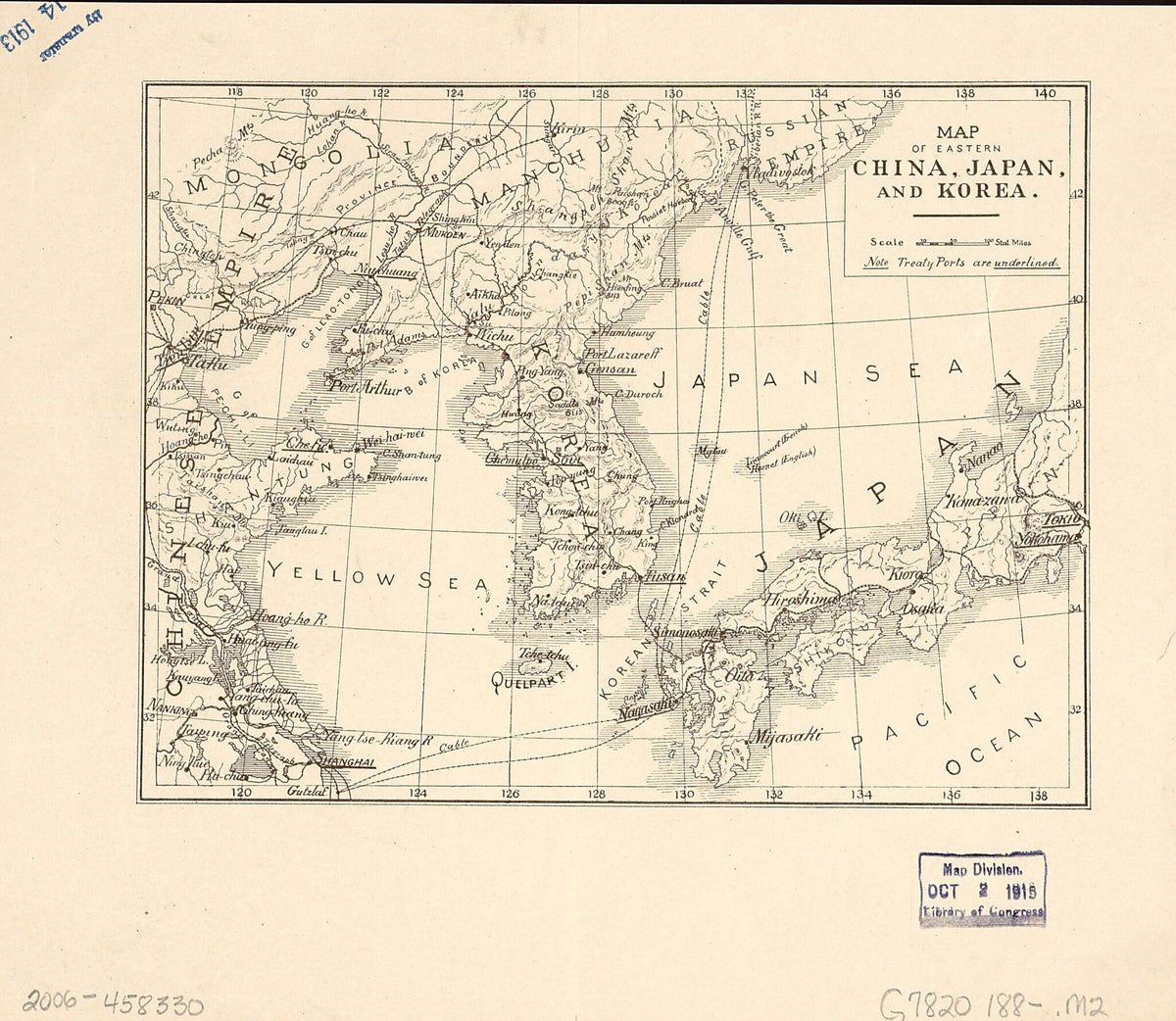 Map of Eastern China, Japan, and Korea 1880 by Relic Map Company