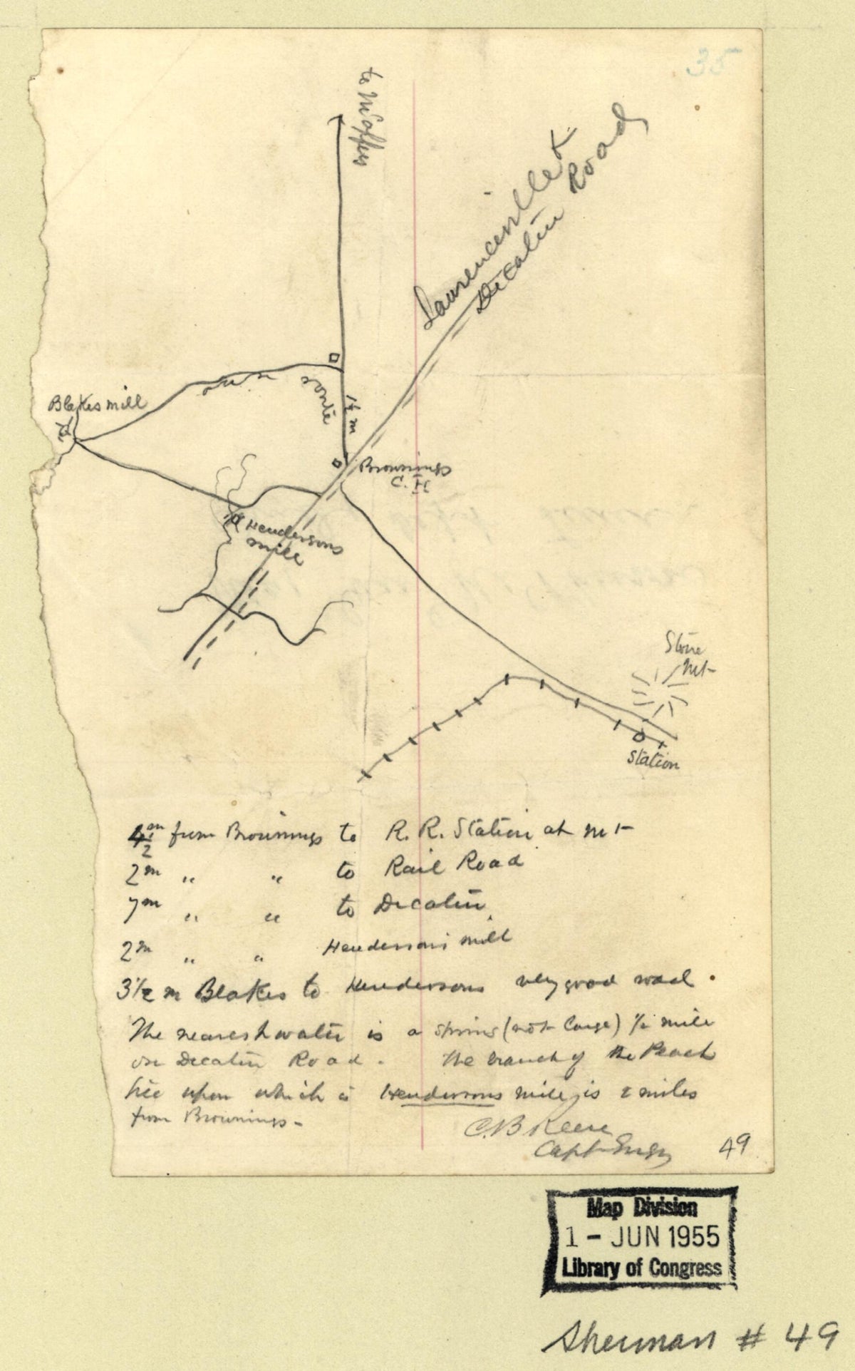 Map of the Vicinity of Browning&