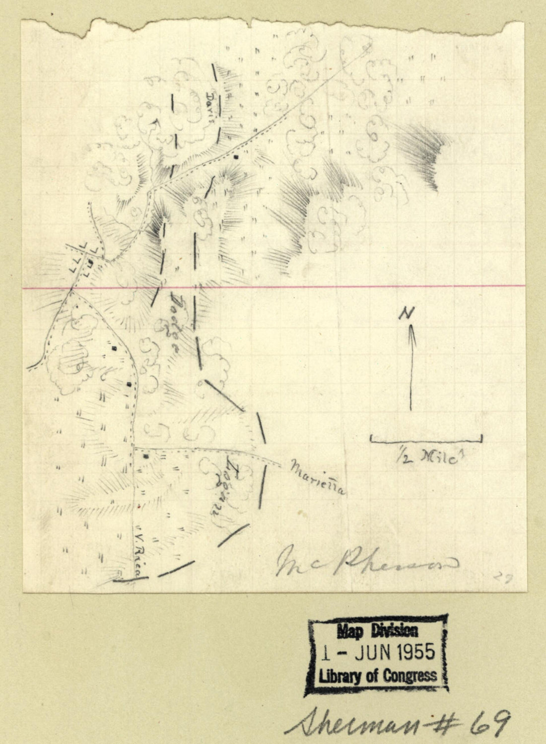 This old map of June 5, from 1864 was created by in 1864