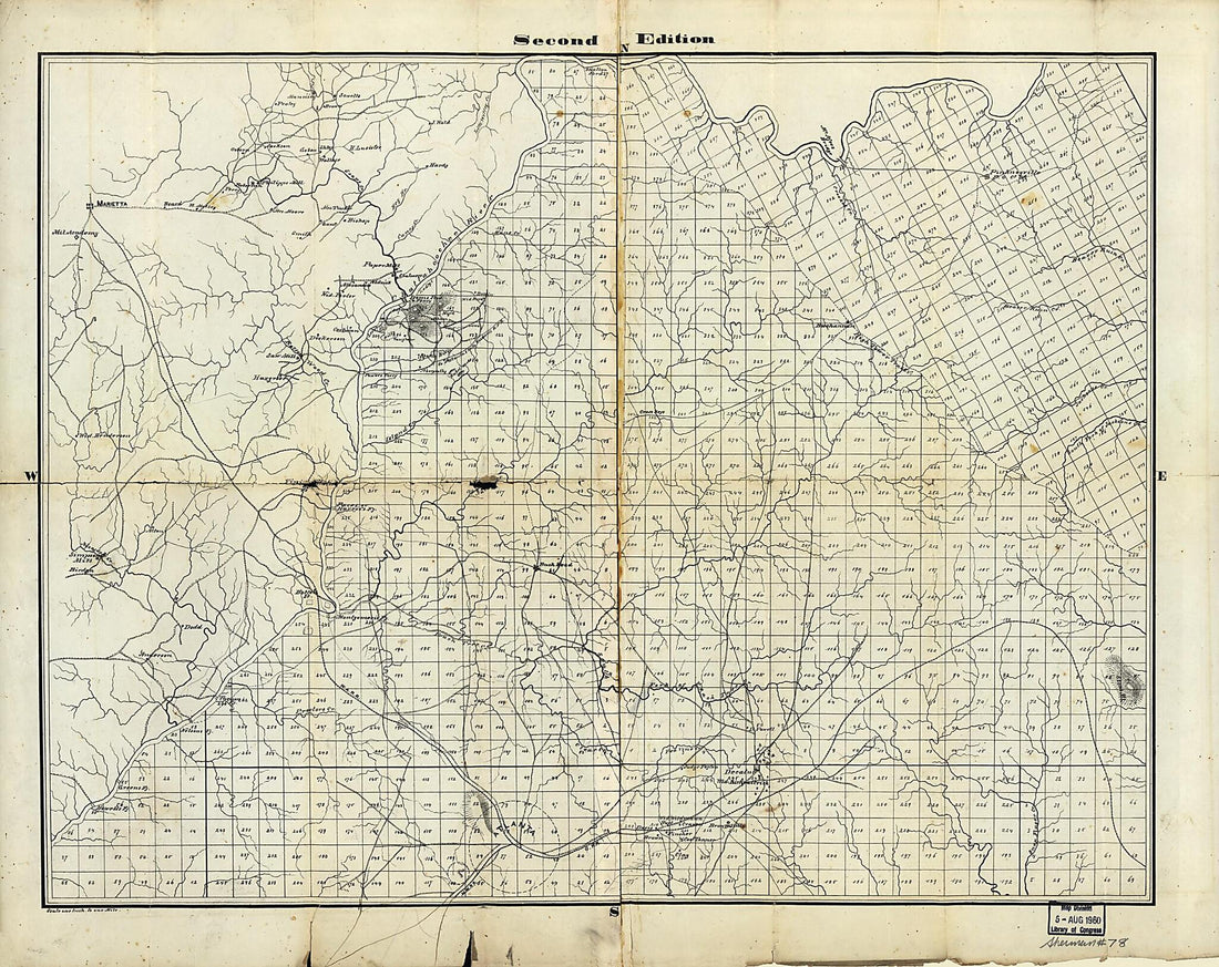 This old map of Part of DeKalb and Fulton County, Georgia : Compiled for the Use of the Topographical Engineers from the Original Land Map and Surveys of DeKalb County from 1864 was created by United States. Army. Department of the Cumberland. Topograph