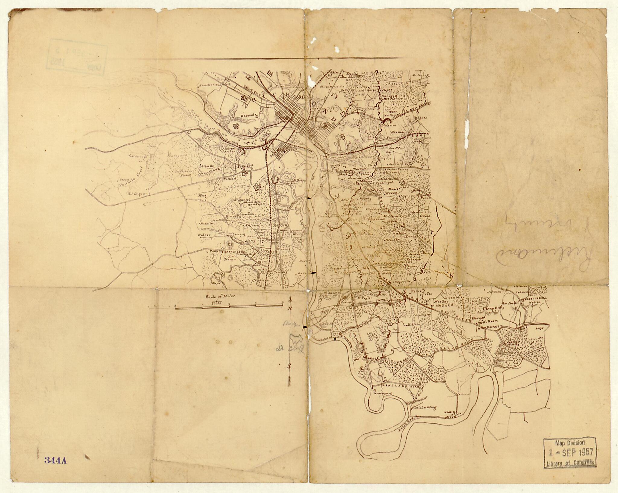 This old map of Richmond, Vicinity from 1860 was created by in 1860