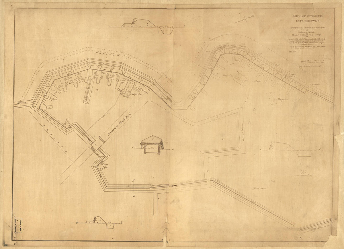 Fort Sedgwick 1864 by Relic Map Company