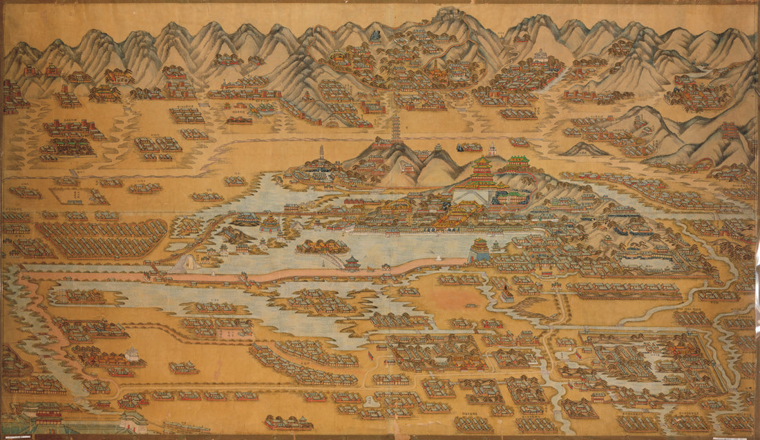 This old map of Beijing Yi He Yuan He Ba Qi Bing Ying from 1888 was created by in 1888