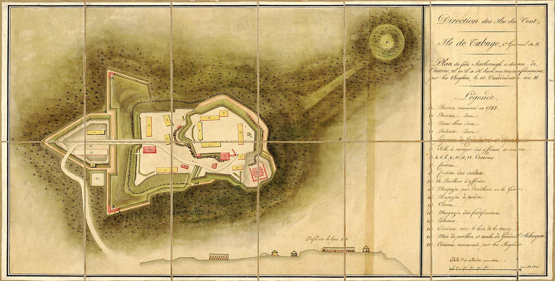 This old map of Devant De Castries, Tel Qu&