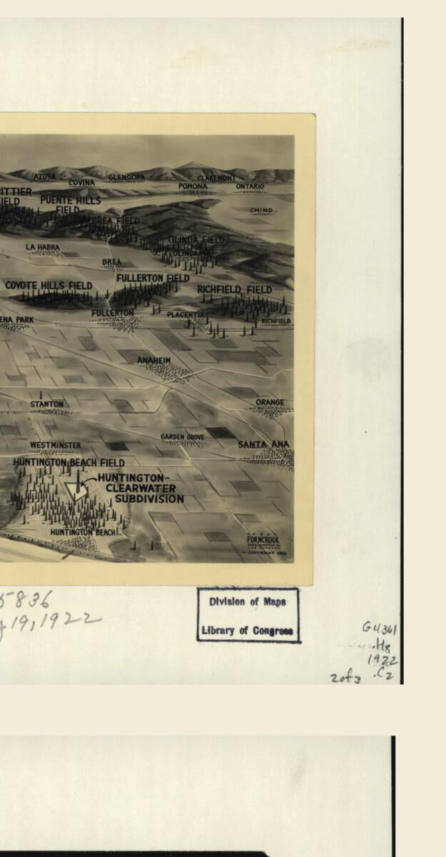 This old map of Views of Oil Fields Around Los Angeles from 1922 was created by  C.S. & E.M Forncrook in 1922