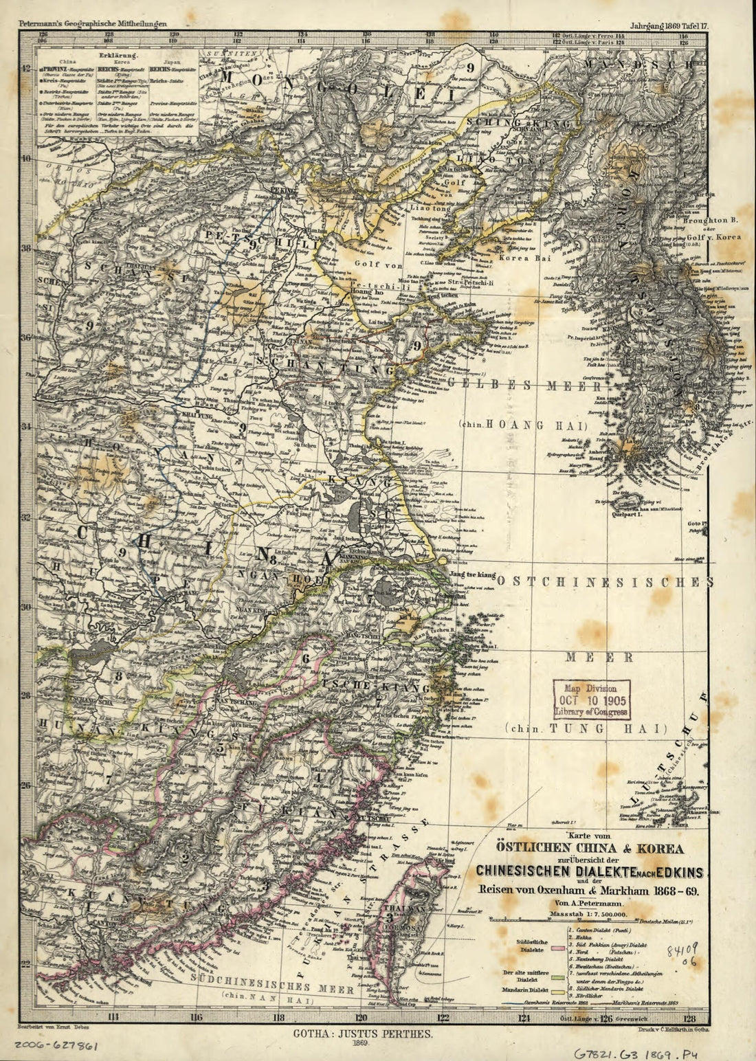This old map of 69 (69) from 1869 was created by E. (Ernst) Debes, A. (August) Petermann in 1869