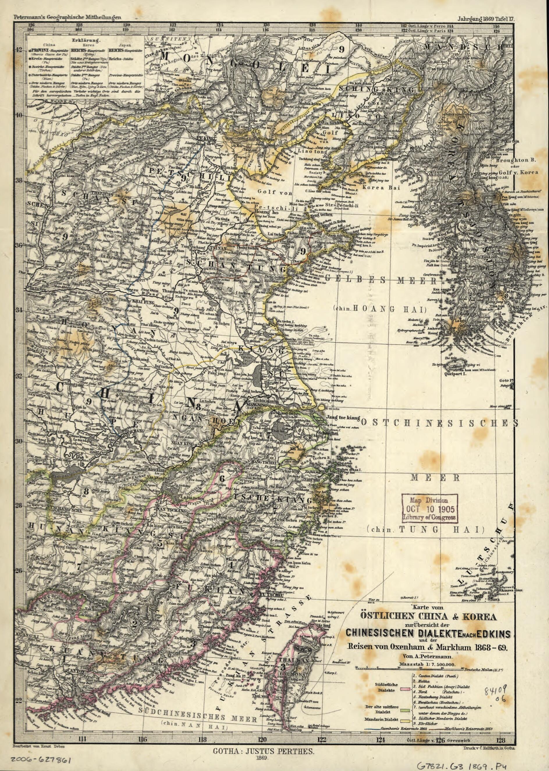This old map of 69 (69) from 1869 was created by E. (Ernst) Debes, A. (August) Petermann in 1869