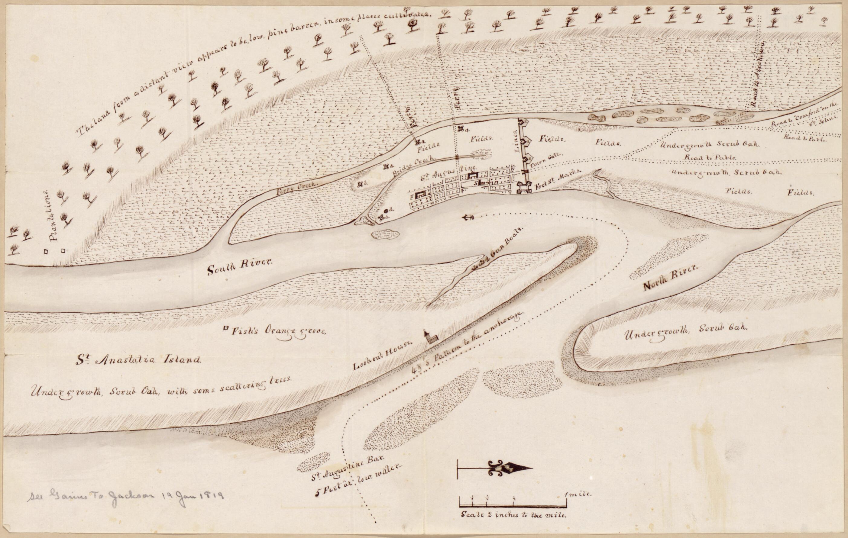 This old map of Plan of St. Augustine (Plan of Saint Augustine) from 1819 was created by Birch in 1819