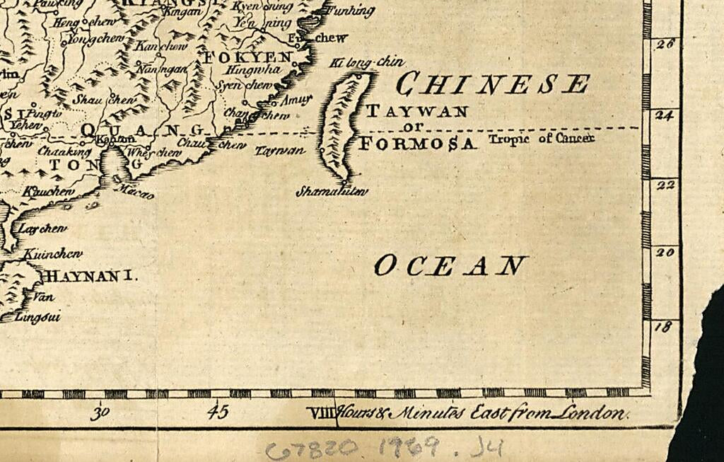 This old map of China from 1769 was created by Thomas Jefferys, Thomas Salmon in 1769