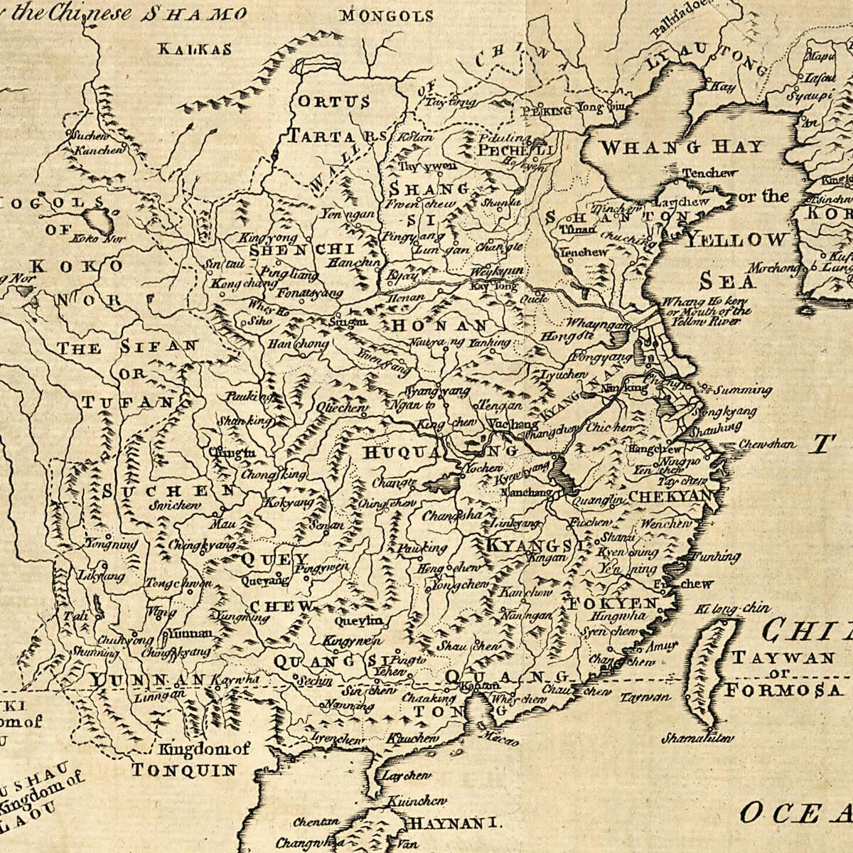 This old map of China from 1769 was created by Thomas Jefferys, Thomas Salmon in 1769