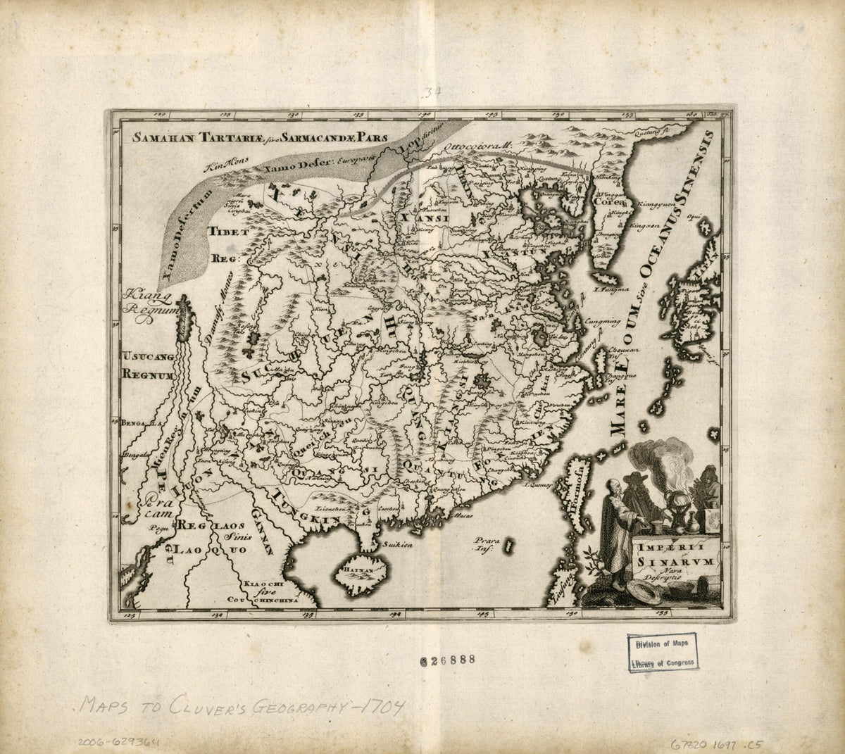 Imperii Sinarum Nova Descriptio 1697 by Relic Map Company