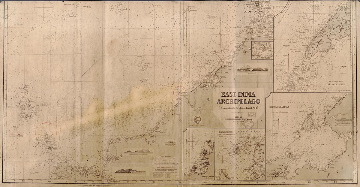 Western Route to China. Chart No.4, East India Archipelago (East India Archipelago) 1895 by Relic Map Company