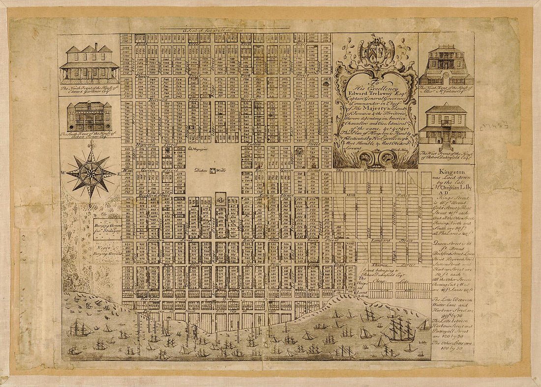 This old map of Plan of Kingston from 1745 was created by Michael Hay in 1745