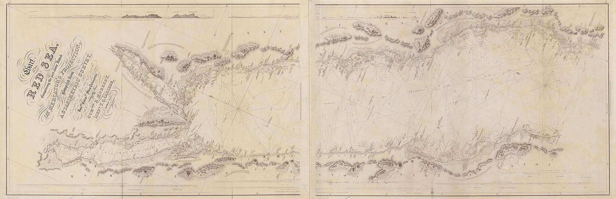 Chart of the Red Sea : Comprising the Part Above Jiddah, On Mercator&