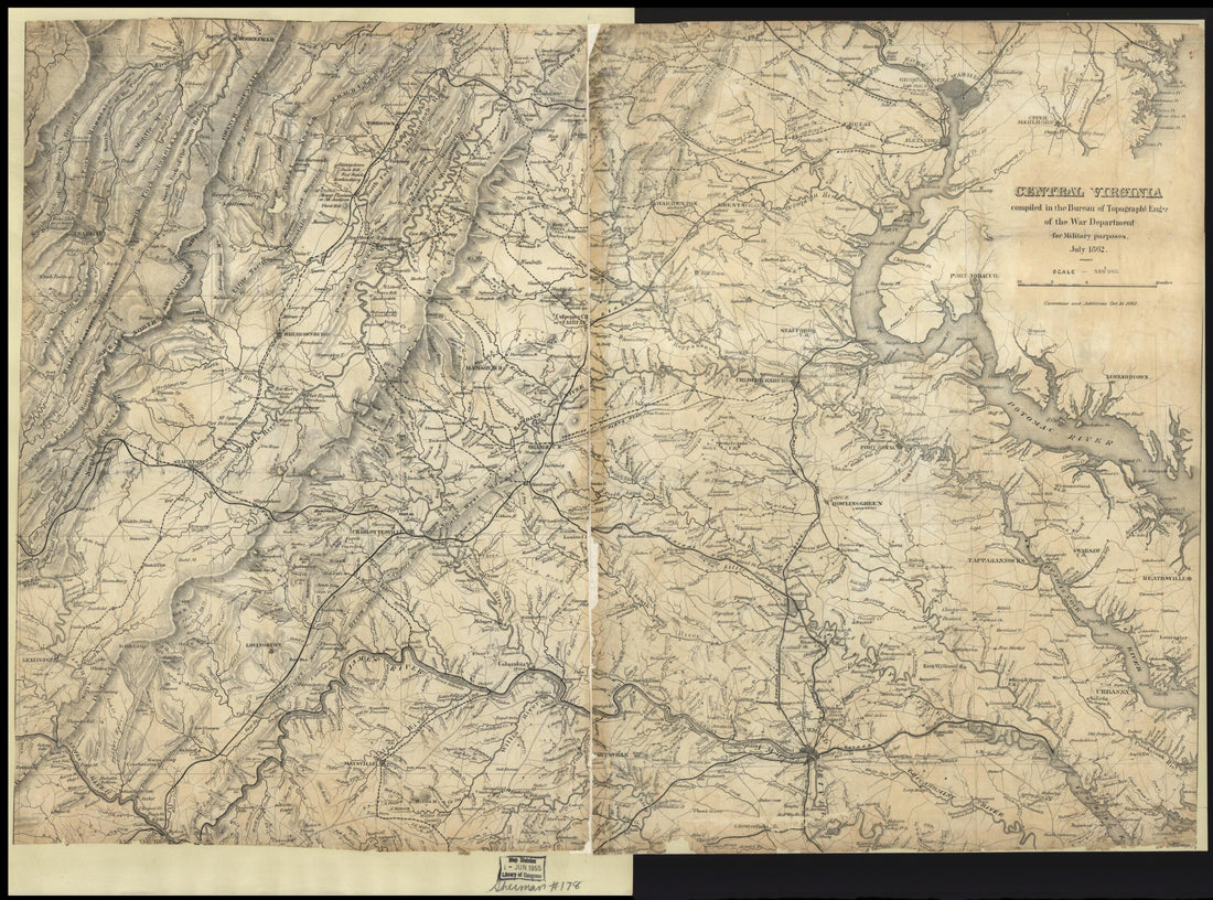 This old map of Central Virginia from 1864 was created by United States. Army. Corps of Topographical Engineers in 1864