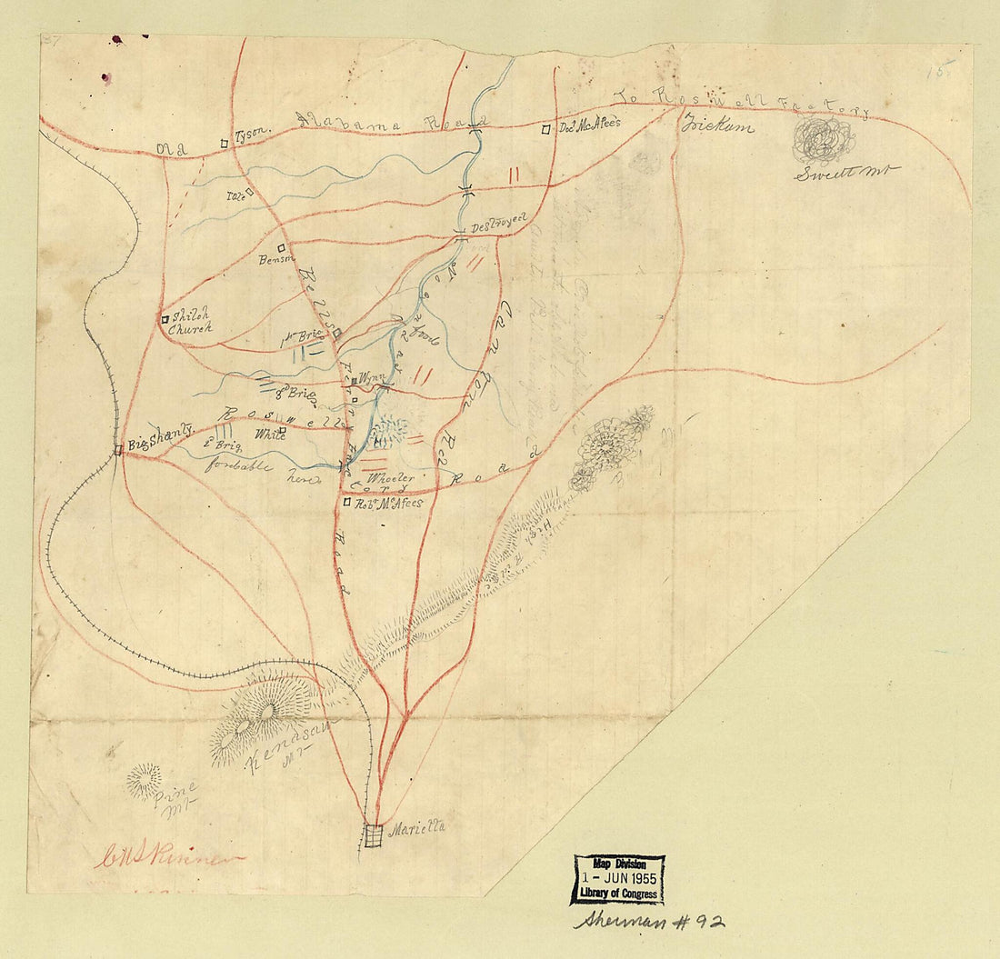 This old map of July 3, from 1864 was created by C. W. (Charles W.) Skinner in 1864