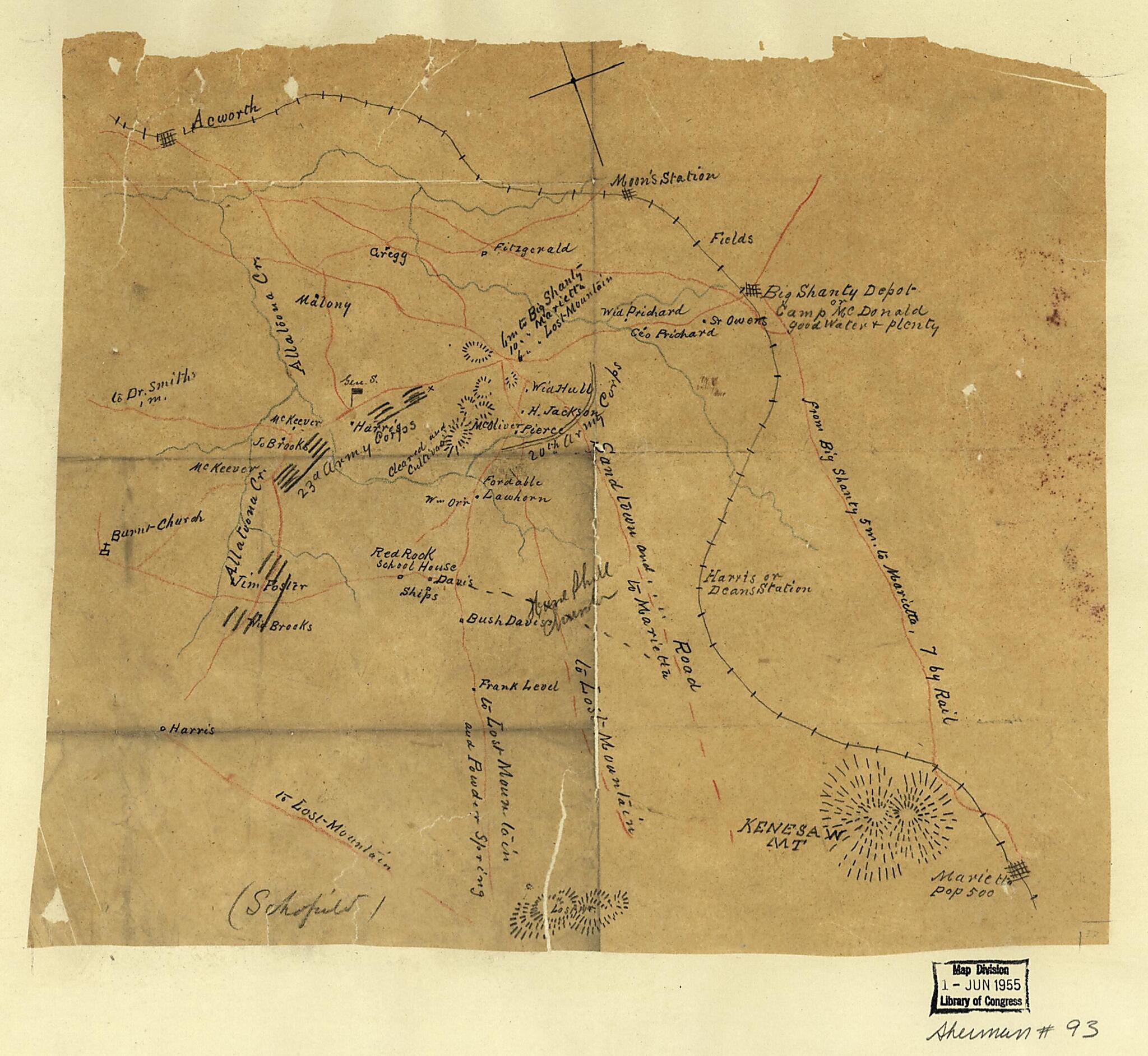 This old map of July 3, from 1864 was created by in 1864