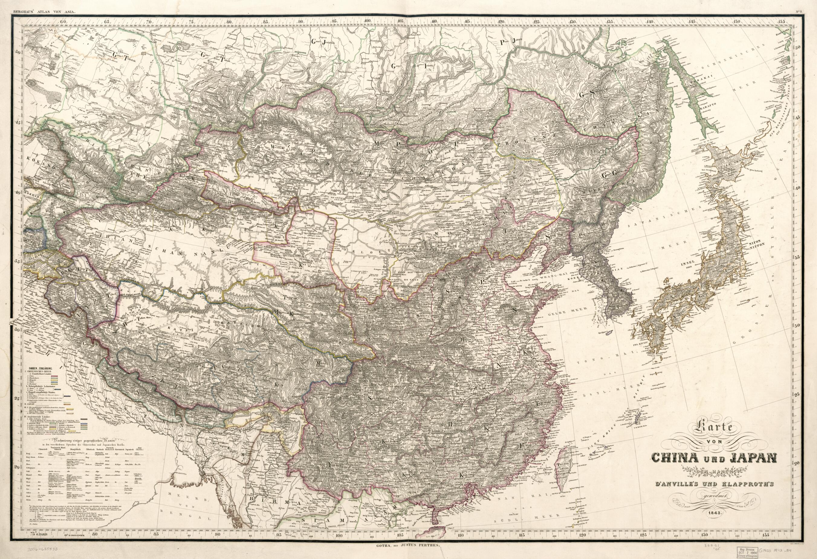 This old map of Karte Von China Und Japan : Den Manen D&