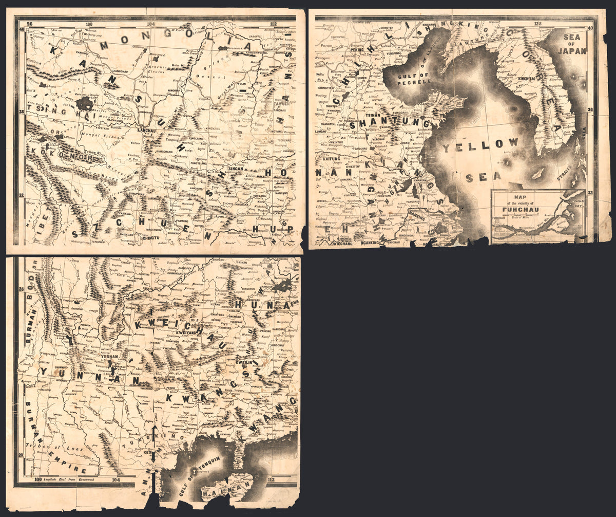 China in 1900 by Relic Map Company