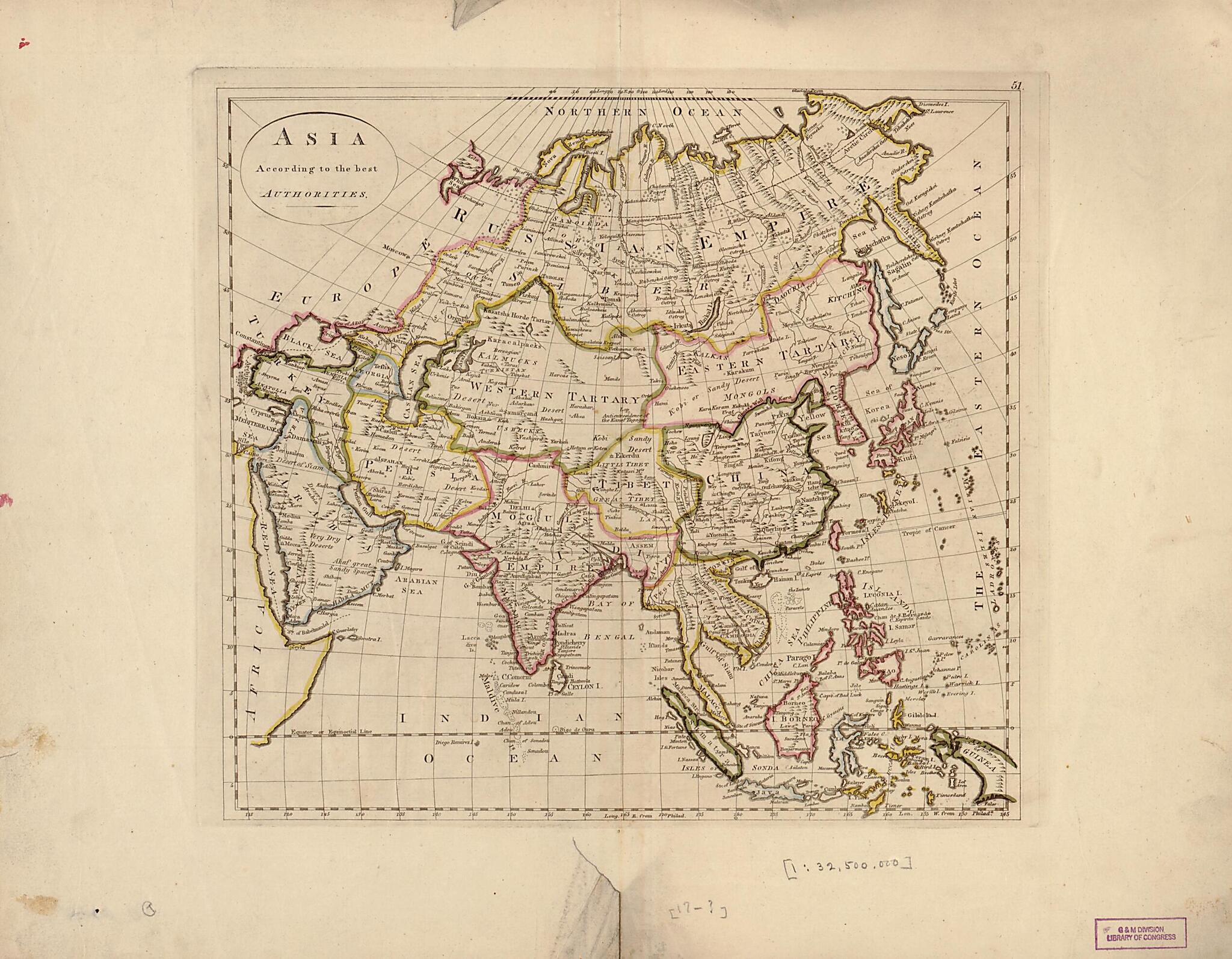 Asia According to the Best Authorities 1814 by Relic Map Company