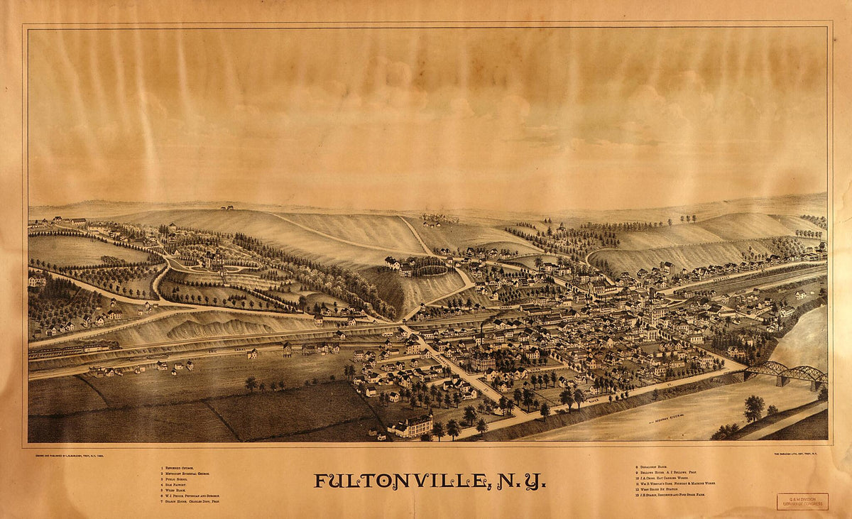 Fultonville, New York 1889 by Relic Map Company