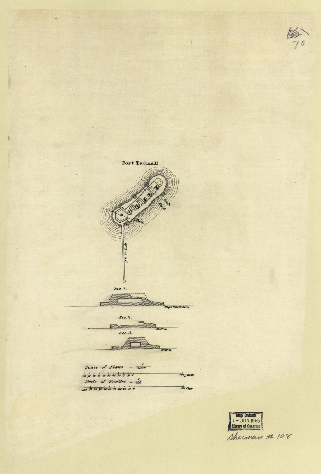 This old map of Fort Tattnall from 1864 was created by in 1864