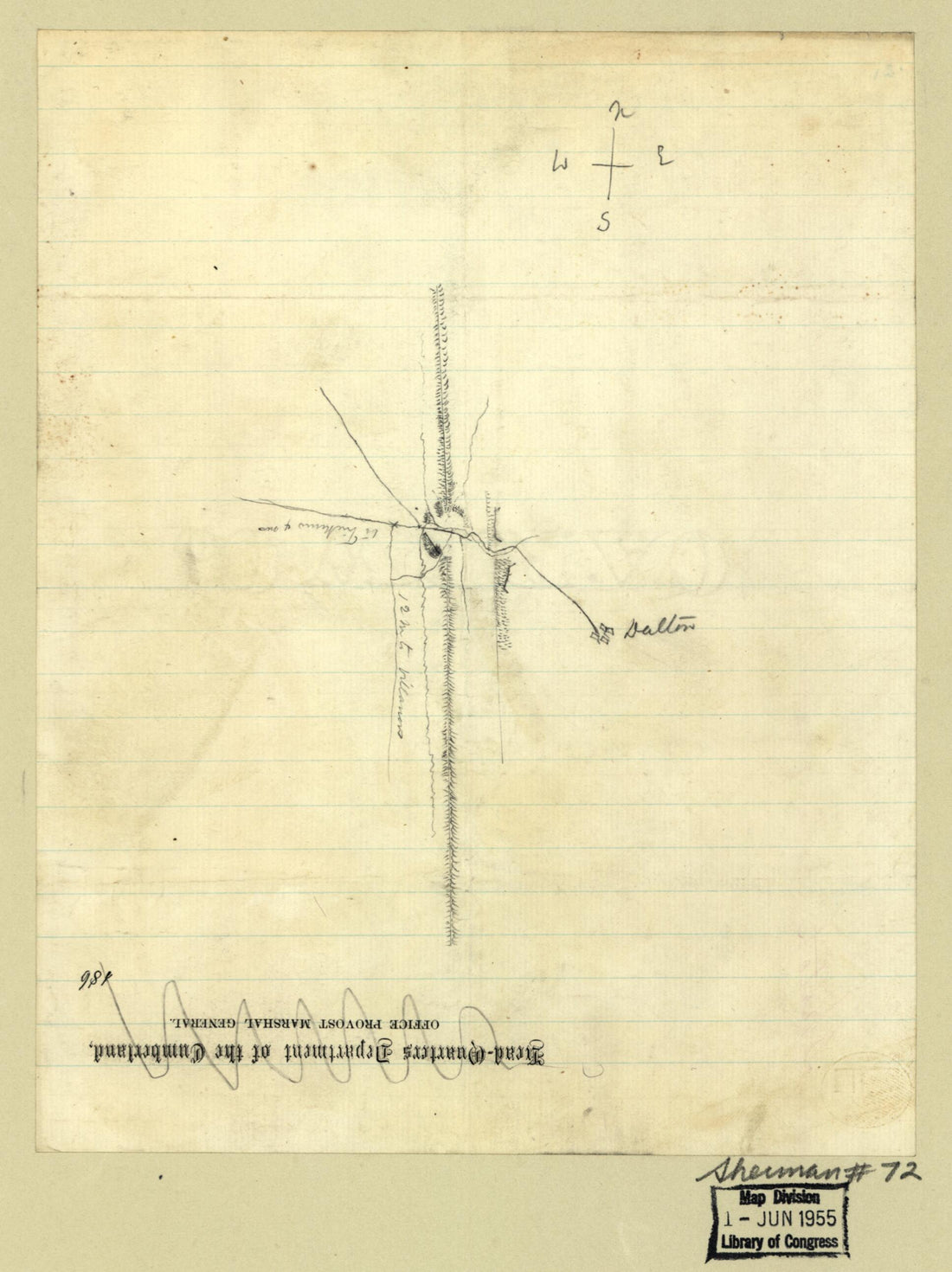 This old map of Fortifications West of Dalton, Georgia from 1864 was created by  in 1864