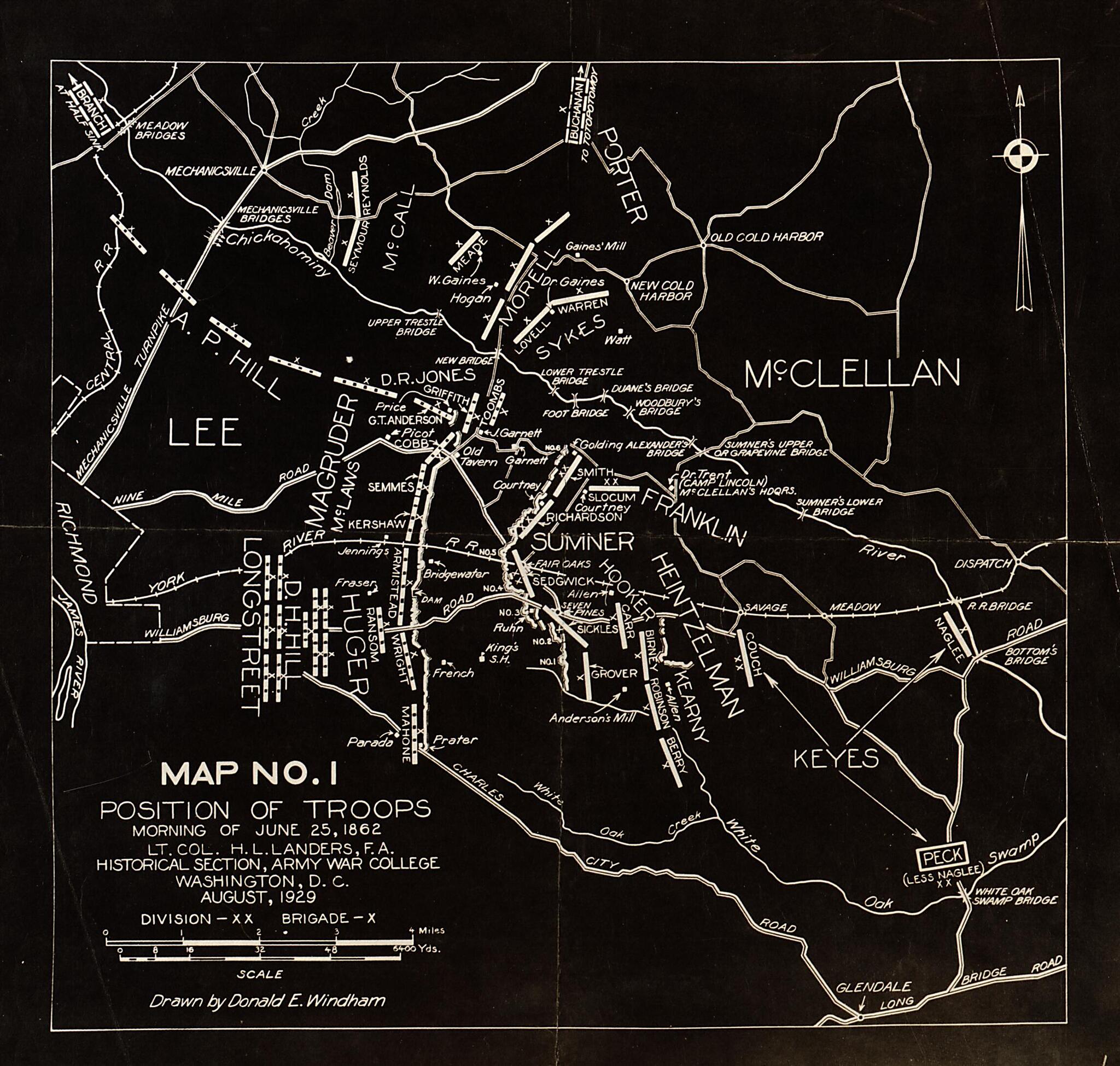 This old map of July 1, from 1862 was created by Army War College (U.S.). Historical Section, Howard Lee Landers, Donald E. Windham in 1862