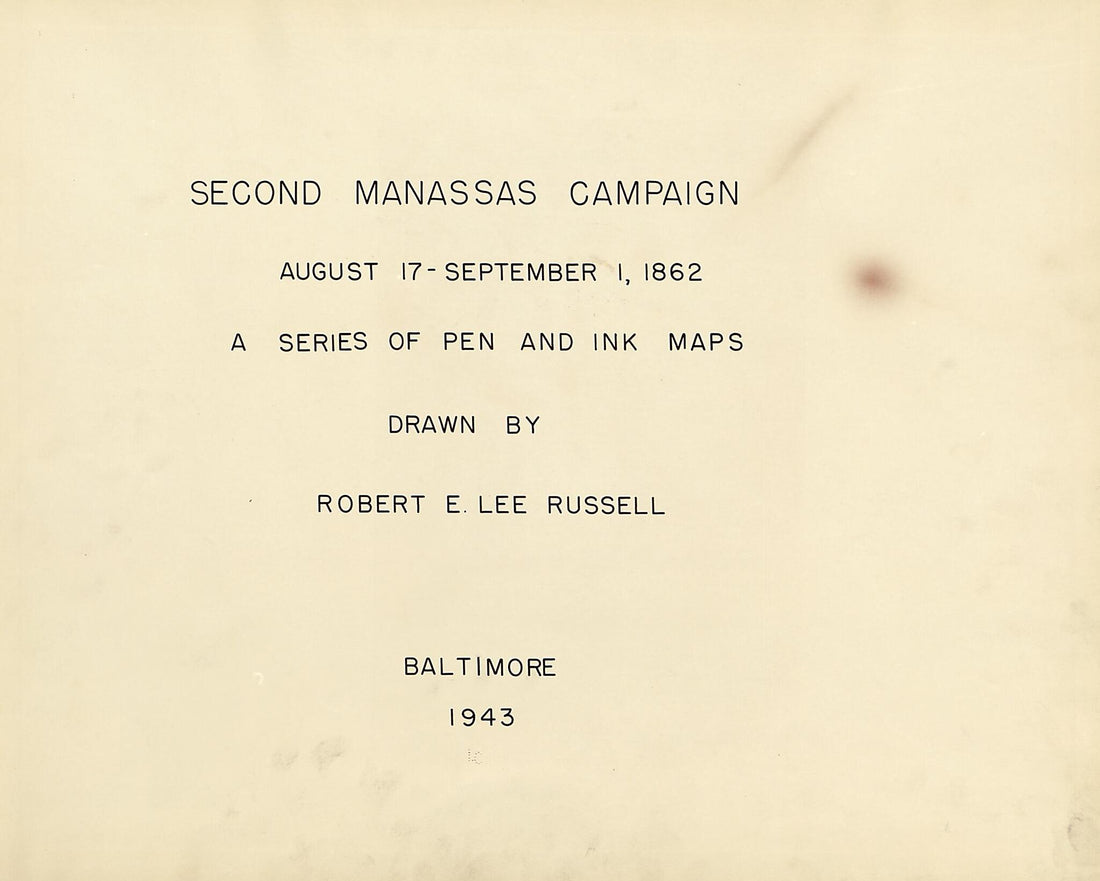 This old map of September 1, from 1862 was created by Robert E. L. Russell in 1862