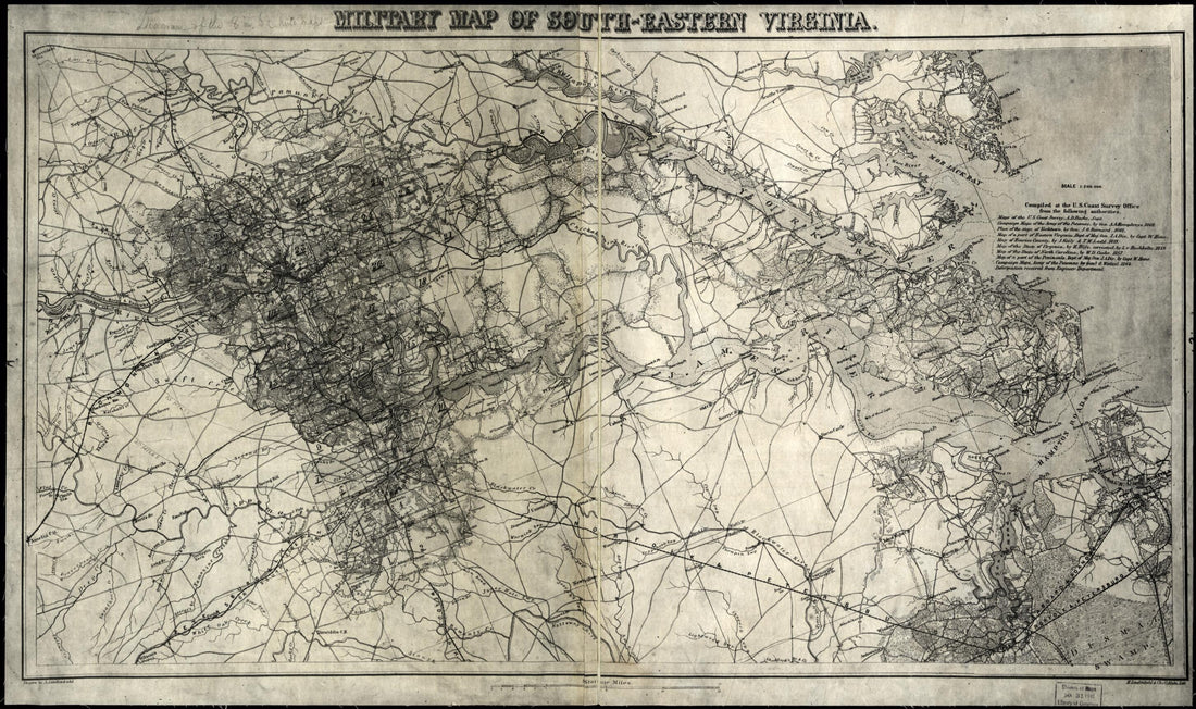 This old map of Military Map of Richmond and Vicinity from 1864 was created by F. Fairfax, United States Coast Survey in 1864