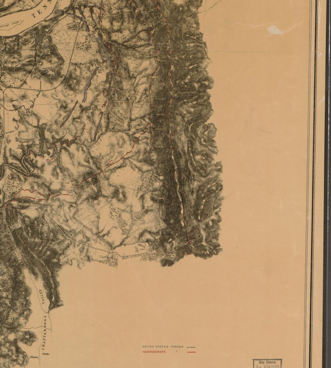 This old map of Map of the Battlefield of Chattanooga from 1875 was created by William F. Smith in 1875