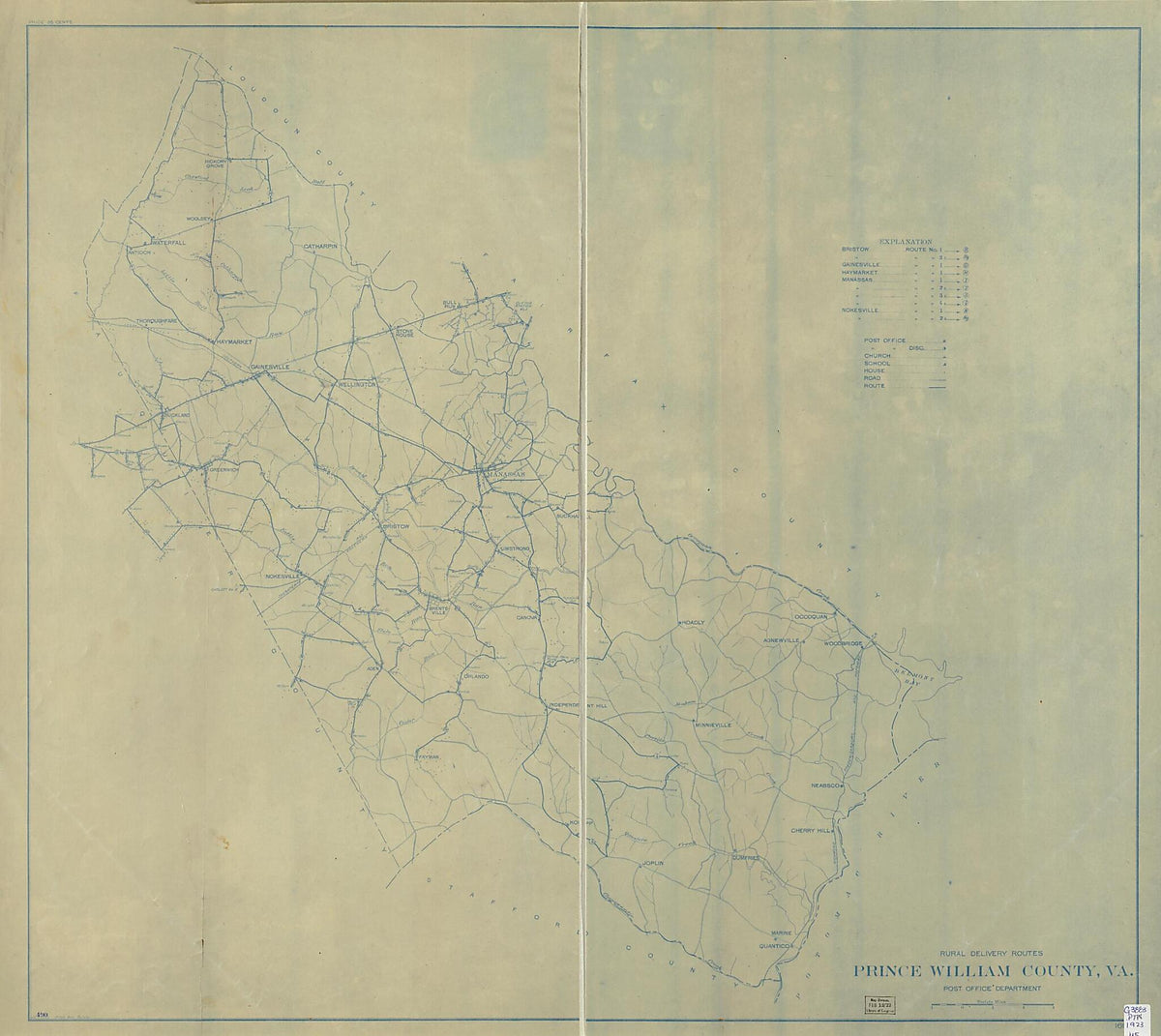 Prince William County, Va 1923 by Relic Map Company