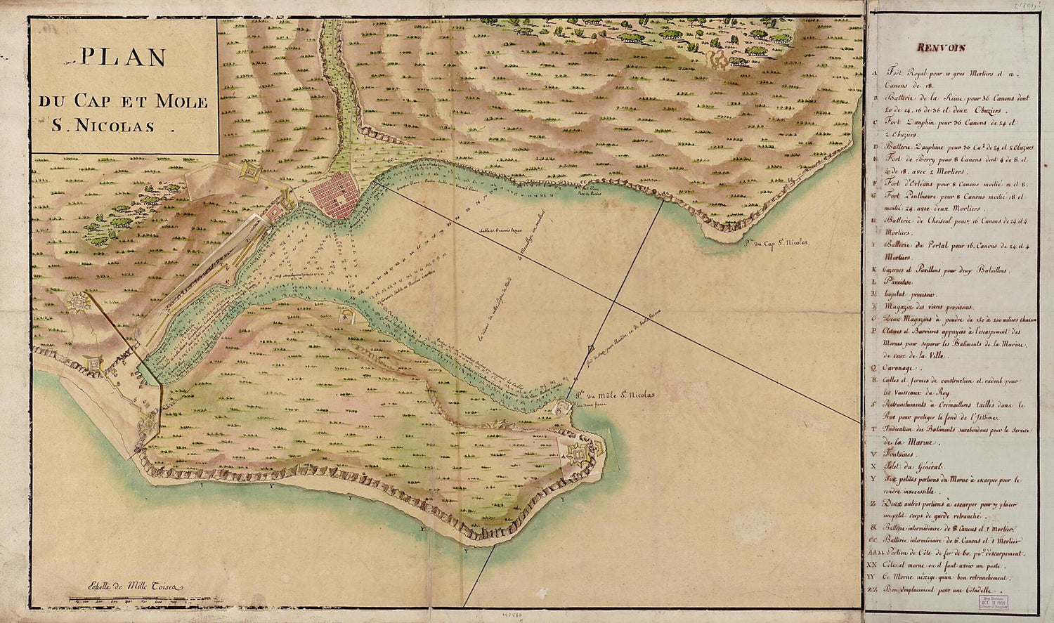 This old map of Plan Du Cap Et Mole S. Nicolas from 1803 was created by  in 1803
