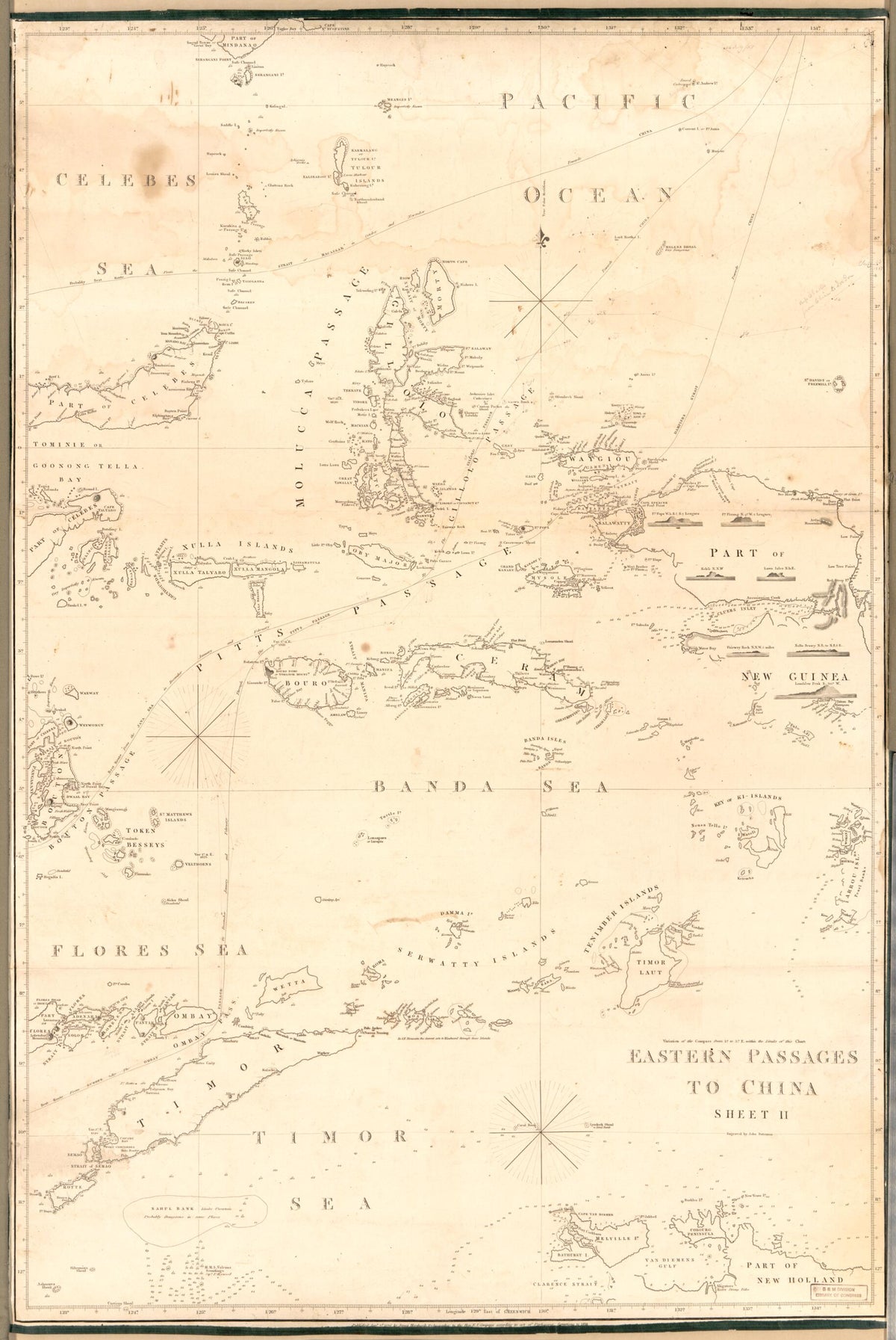 Eastern Passages to China Sheet II 1839 by Relic Map Company