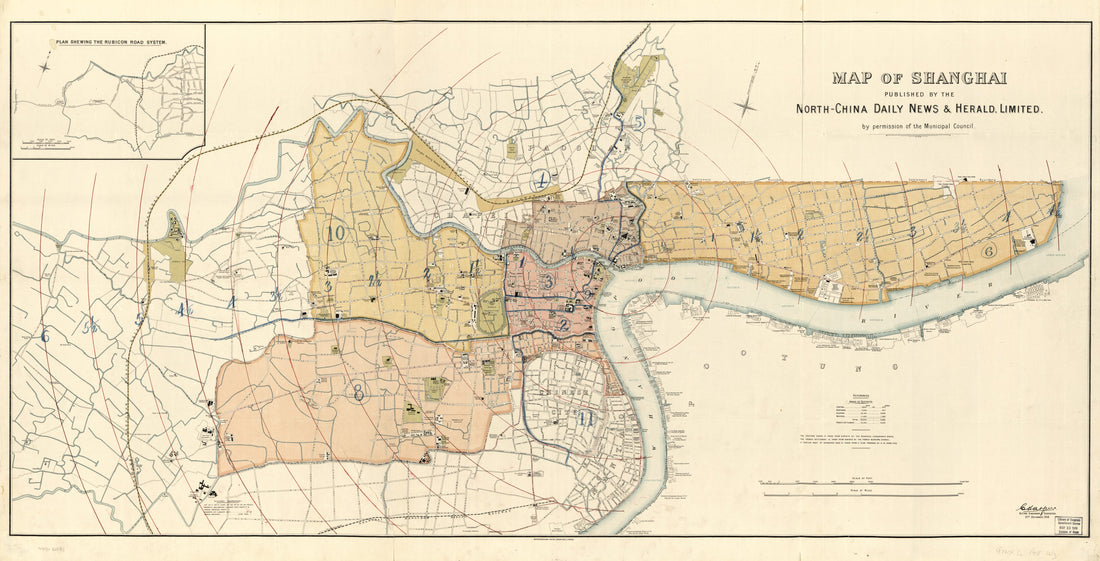 This old map of Map of Shanghai from 1918 was created by Waterlow and Sons in 1918