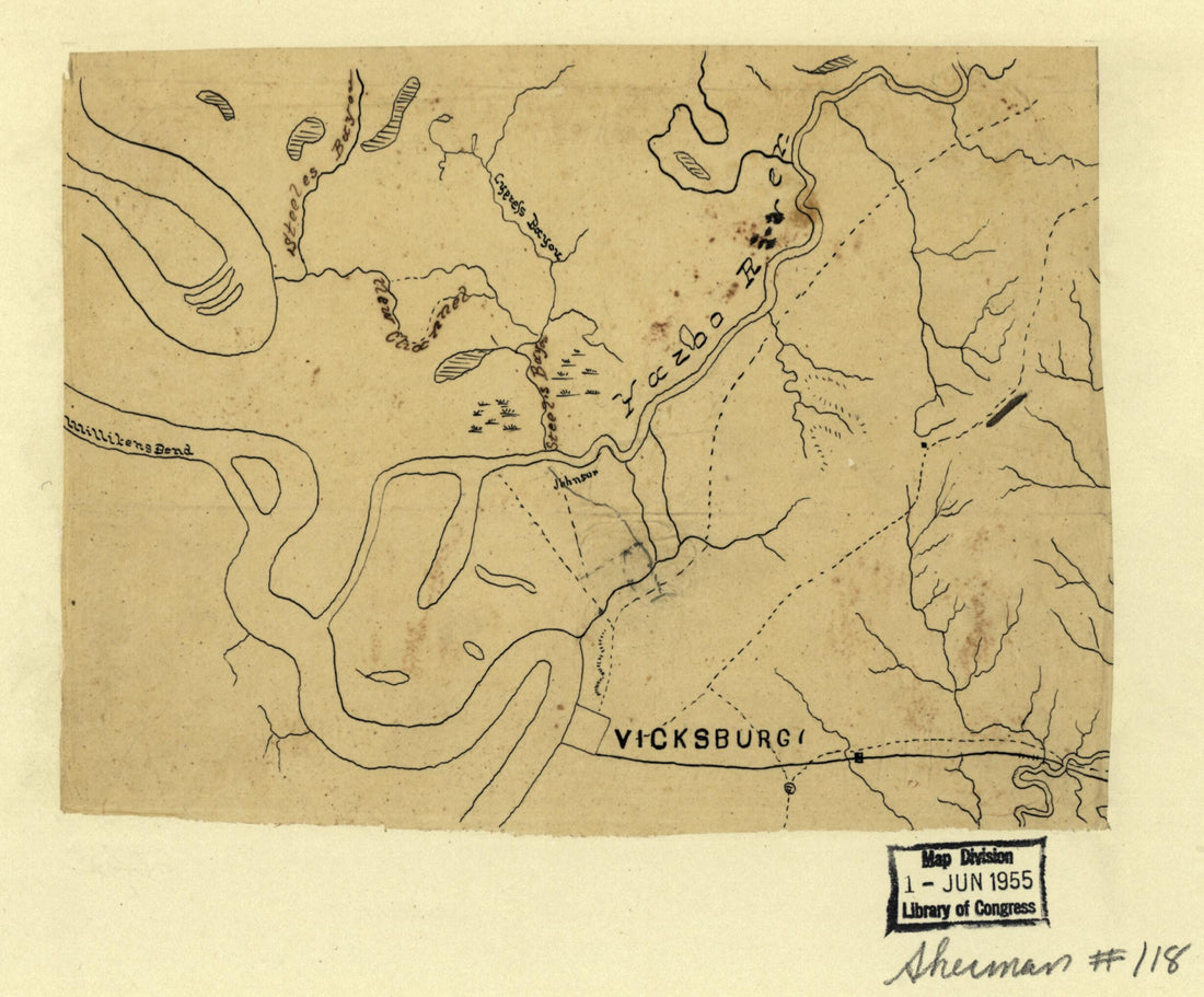 This old map of Map of the Environs of Vicksburg, Mississippi, from 1863 was created by in 1863