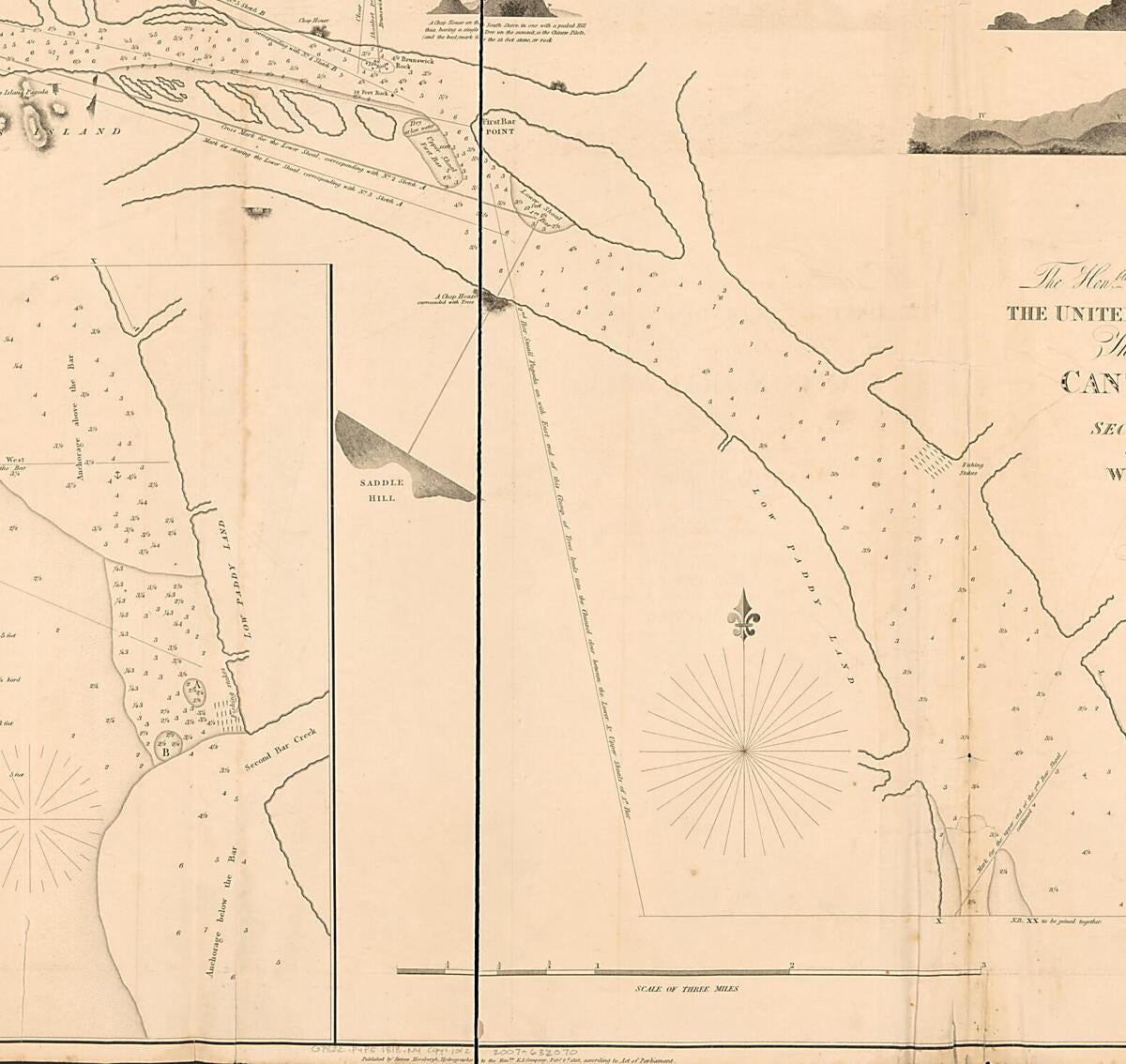 This old map of To the Honble. the Court of Directors of the United East India Company, This Survey of Canton River, from the Second Bar Creek to the Upper Part of Whampoa Reach, Is Respectfully Inscribed (This Survey of Canton River from the Second Bar