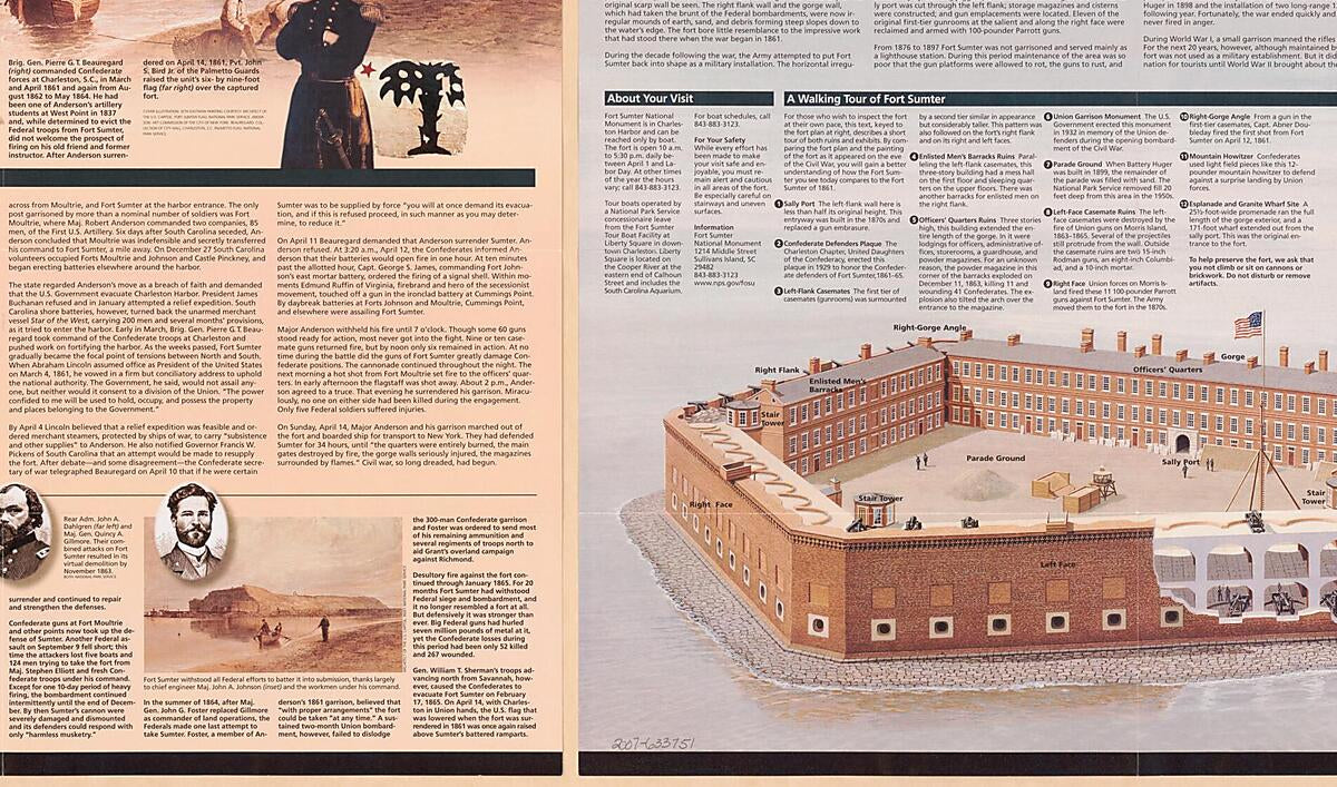 This old map of Fort Sumter National Monument from 1861 was created by L. Kenneth Townsend,  United States. National Park Service in 1861