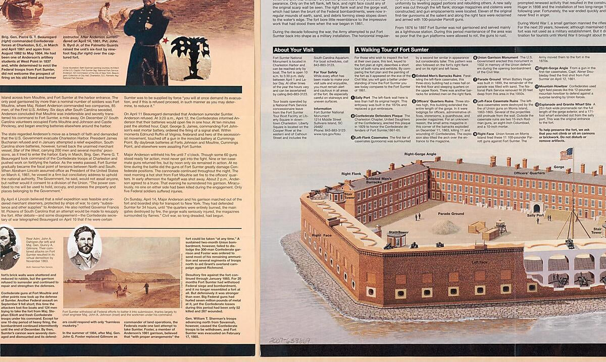 This old map of Fort Sumter National Monument from 1861 was created by L. Kenneth Townsend,  United States. National Park Service in 1861