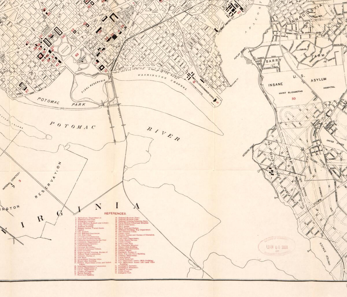 This old map of Map of the Permanent System of Highways, District of Columbia from 1914 was created by  Norris Peters Co,  Office of the Engineer Commissioner D.C. in 1914