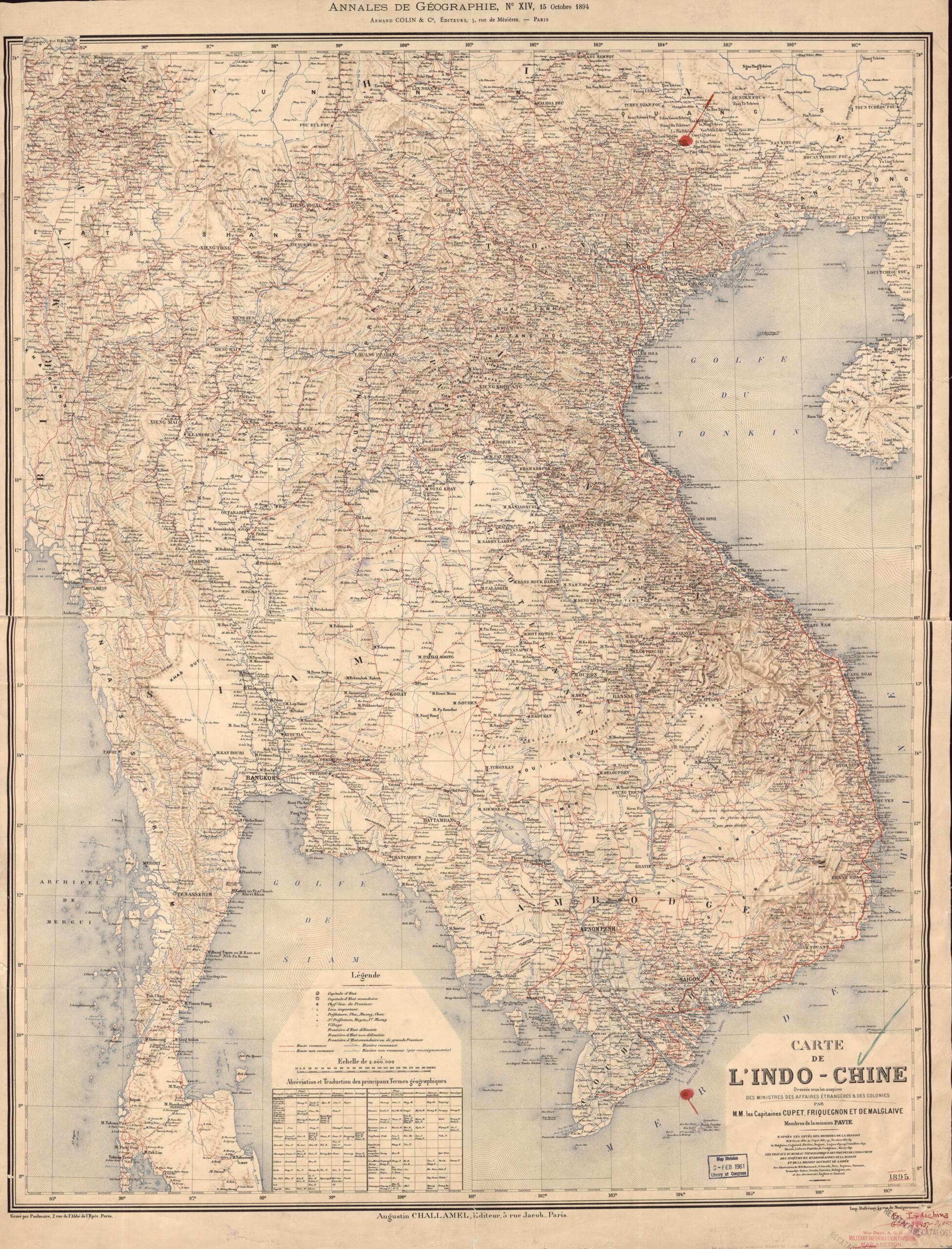 Chine in 1895 by Relic Map Company