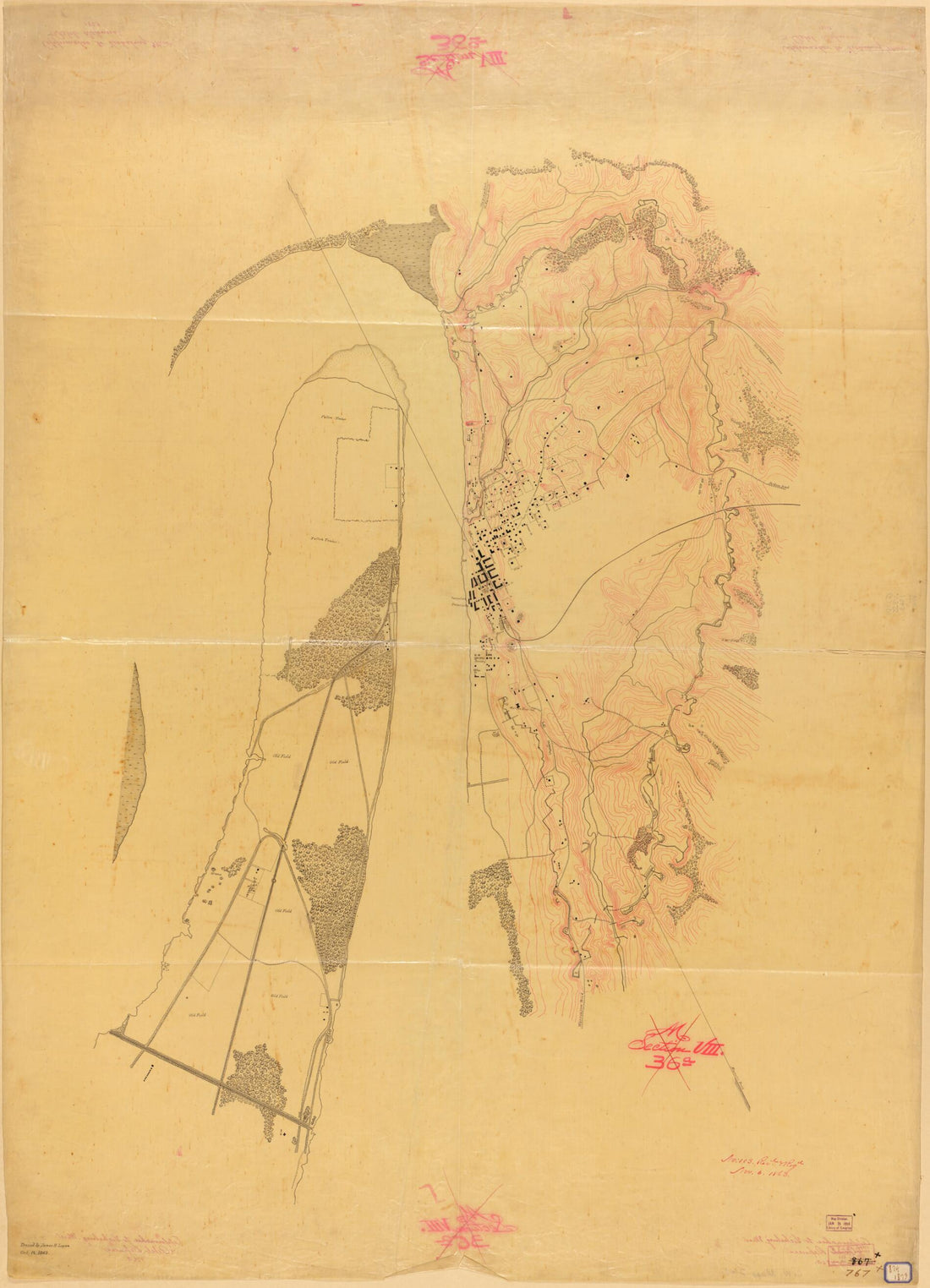 This old map of Approaches to Vicksburg, Mississippi & Rebel Defences (Approaches to Vicksburg, Miss. and Rebel Defences) from 1863 was created by James H. Logan in 1863