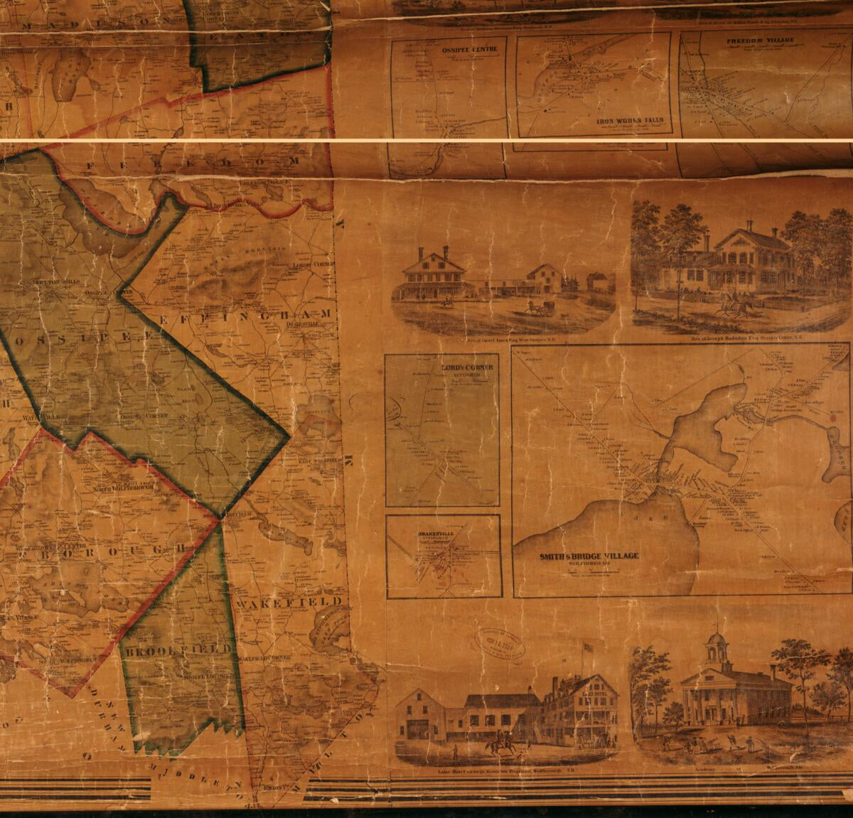 This old map of Topographical Map of Carroll County, New Hampshire from 1860 was created by  Smith & Peavey, Henry Francis Walling in 1860