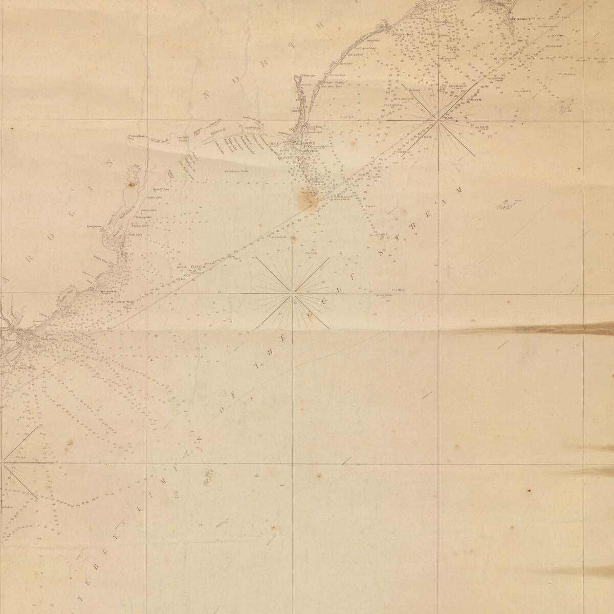 This old map of The Coast of the United States : Sheet No. 2 from Cape Lookout to Cape Carnaveral i.e. Canaveral from the U.S. Coast Surveys. (South Coast of U.S., Cape Hatteras to Cape Carnaveral i.e. Canaveral) from 1865 was created by  E. & G.W. Blunt