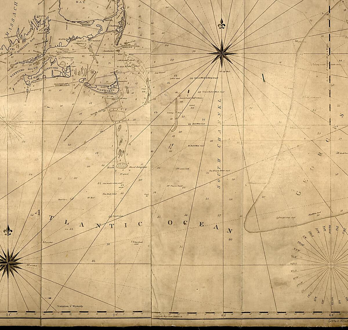 This old map of A New Chart of Nantucket Shoals & George&